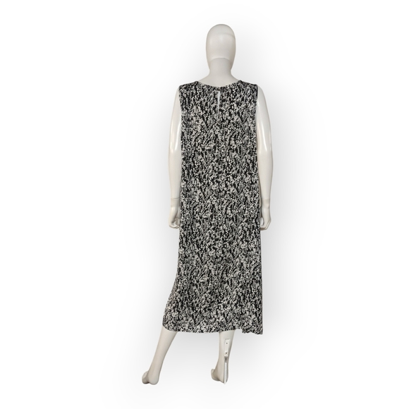 NORDSTROM RACK Shirred Trailing Vines Black Satin Dress (Plus), 1X - Picture 4 of 13